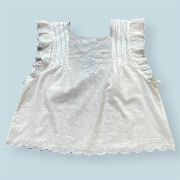 Doen White Ruffle Sleeve Blouse - Picture 2 of 14